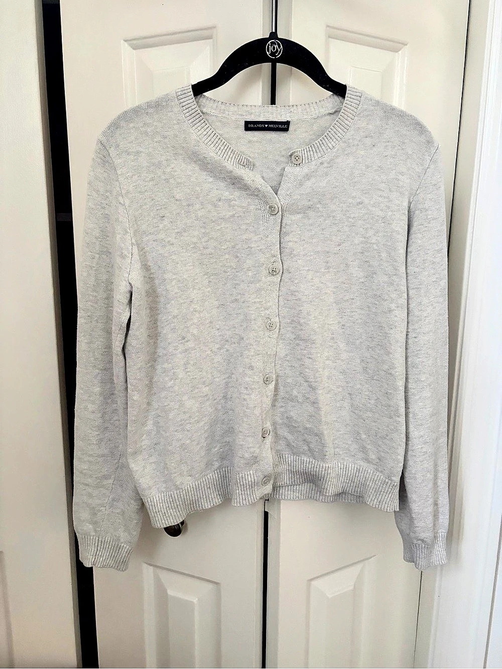 Brandy Melville Gray Button Front Cardigan Like New